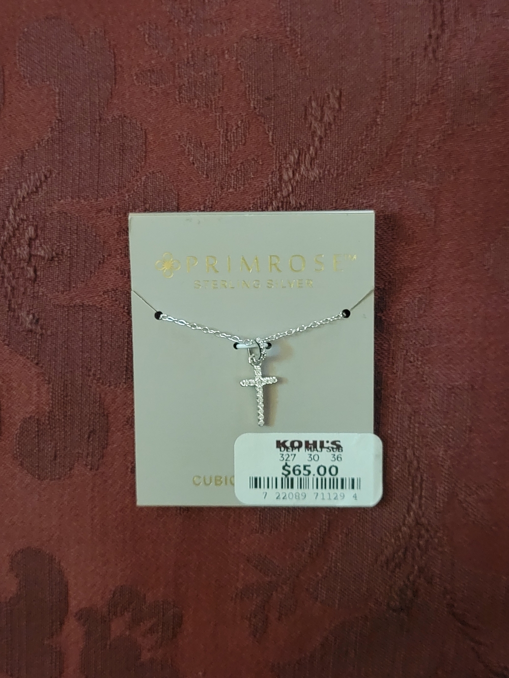 Sterling Silver & Cubic Zirconia Cross Pendant Necklace